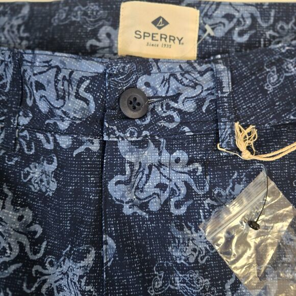 Sperry Water Shorts Size 30 – Octopus Print Swim Trunks – Navy Blue NWT - Picture 4 of 16